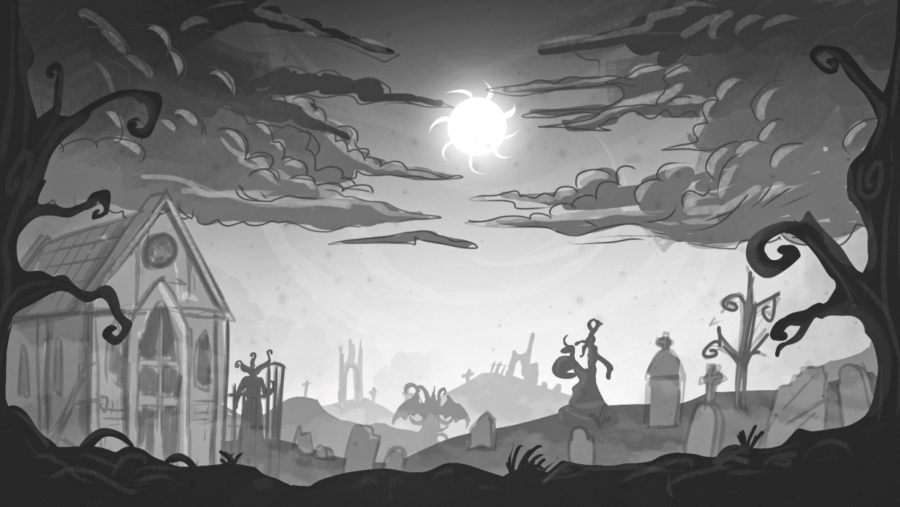 Cemetery Background Concept